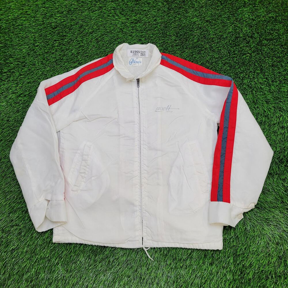 Vintage 80s North San-Diego Windbreaker L 21x25 Fleece-Lined